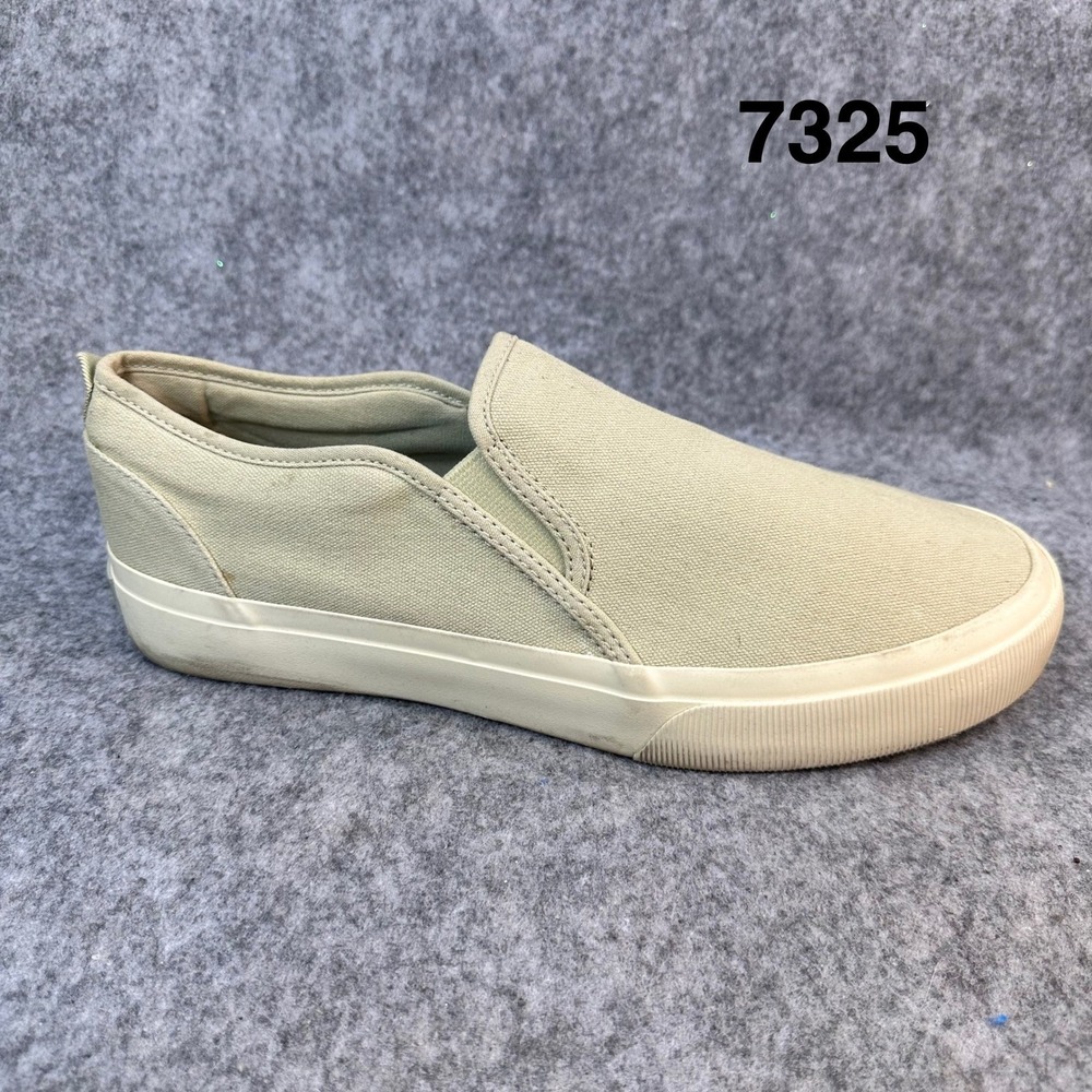Everlane Womens Size 11.5 Gray Canvas Slip On Sneakers Casual Shoes